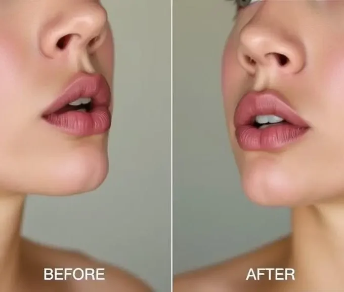 Lip Flip Before and After